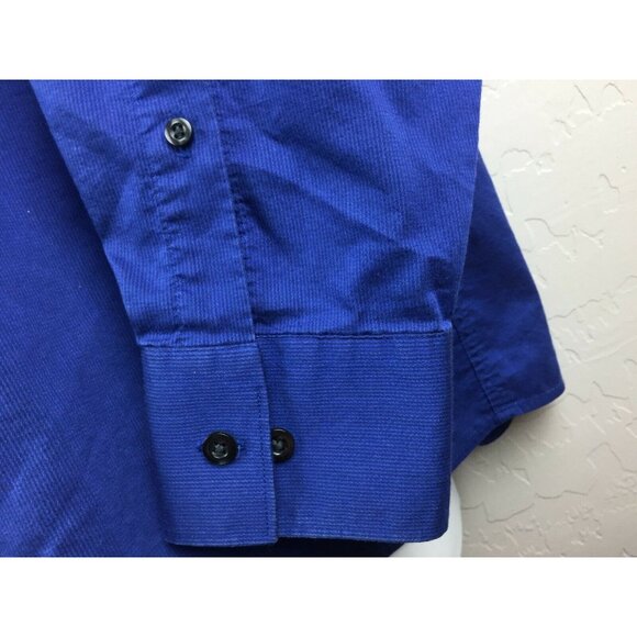 Kenneth Cole Reaction Mens Slim Fit Blue Button Shirt Size 2XL 18 34/35 - Picture 4 of 8